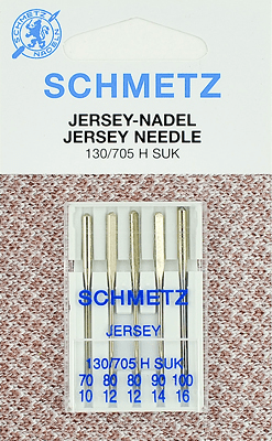 Иглы Schmetz джерси 130/705 H SUK (70x1, 80x2, 90x1, 100x1) 5 шт в Дзержинске